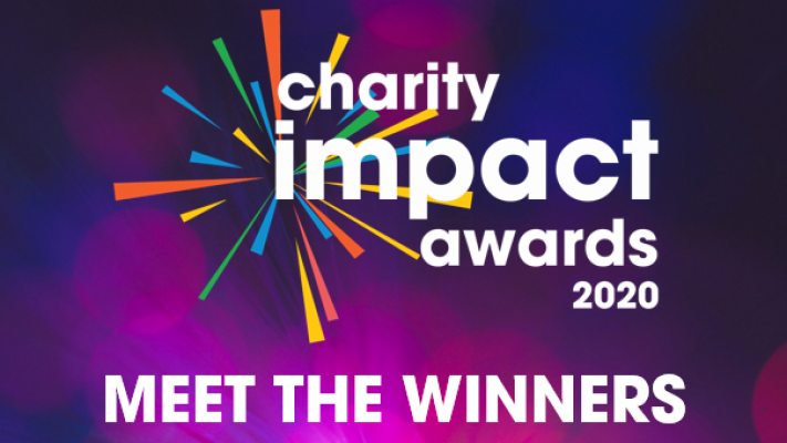Charity Impact Awards logo, with "MEET THE WINNERS" written underneath.