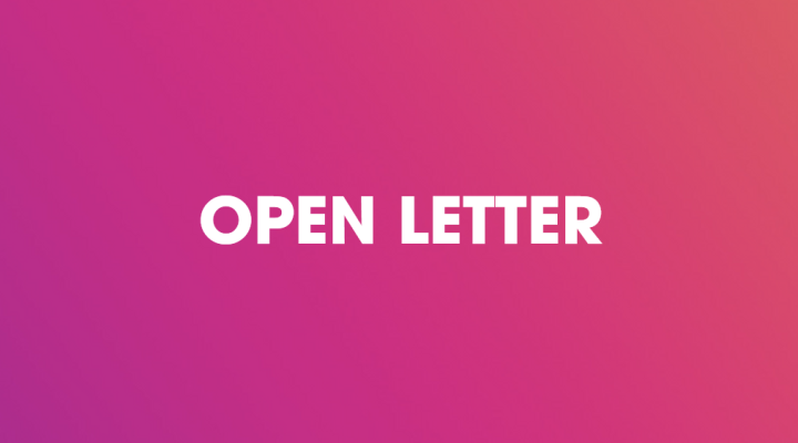 Text: Open Letter