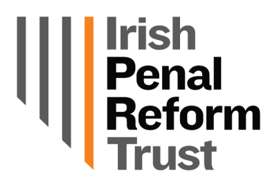 Logo with three grey stripe and and orange stripe followed by the text Irish Penal Reform Trust stacked on top of each other