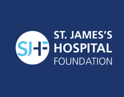 Navy Logo with St James's Hospital Foundation in white