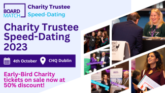 Advertisement for Trustee Speed Dating Event 2023