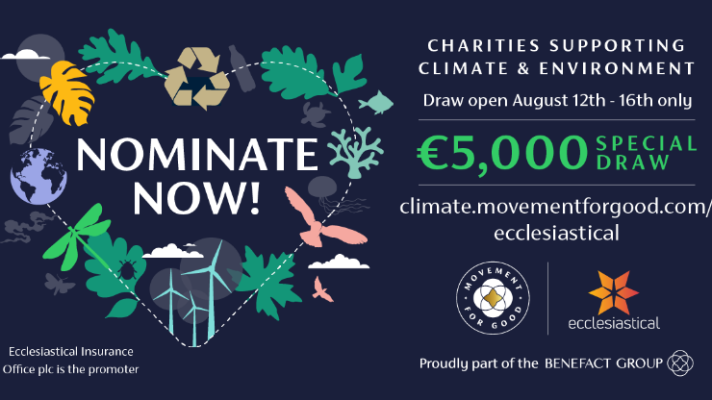 nominate a climate and environment charity to receive €5,000