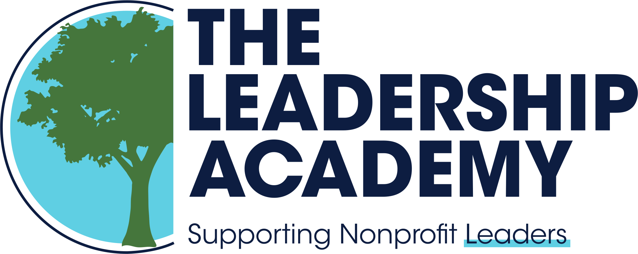 The Leadership Academy Logo with a chunky tree